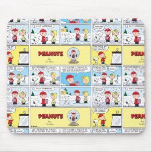 Charlie Brown Schneekugel Mousepad