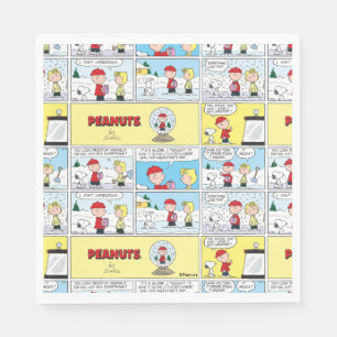 Charlie Brown Schneekugel Serviette