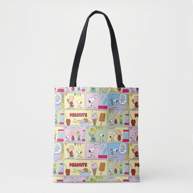 Charlie Brown, Snoopy & Sally | Eiscreme Tasche (Vorderseite)