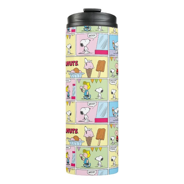 Charlie Brown, Snoopy & Sally | Eiscreme Thermosbecher (Vorderseite)