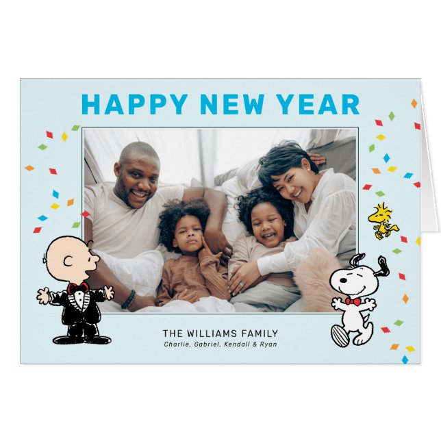 Charlie Brown, Snoopy & Woodstock Bonne année (Devant horizontal)