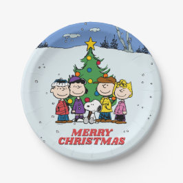 Charlie Brown und Friends Christmas Party Pappteller