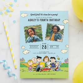 Charlie Brown und Gang Birthday Foto Einladung