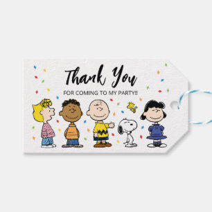 Charlie Brown und Gang Confetti Birthday Geschenkanhänger