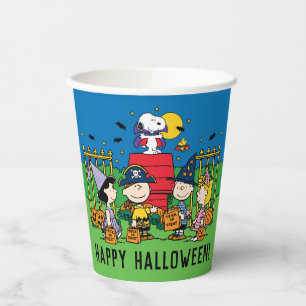 Charlie Brown und Gang Halloween-Party Pappbecher