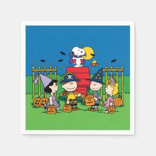 Charlie Brown und Gang Halloween-Party Serviette