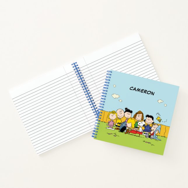 Charlie Brown und Gang | Name hinzufügen Notizbuch (Innenseite)