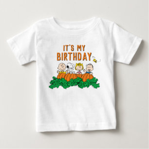 Charlie Brown und Gang Pumpkin Birthday Baby T-shirt