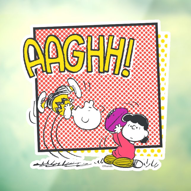 Charlie Brown und Lucy Football Comic Graphic Fensteraufkleber (Blatt 3)