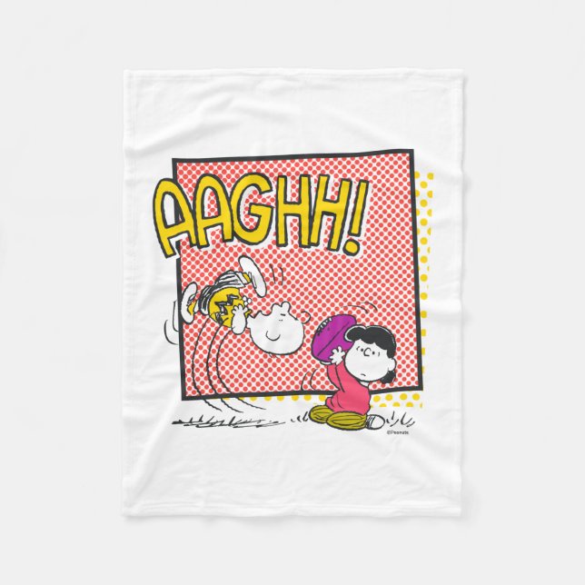 Charlie Brown und Lucy Football Comic Graphic Fleecedecke (Vorderseite)