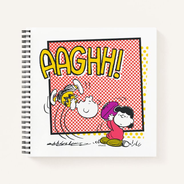 Charlie Brown und Lucy Football Comic Graphic Notizbuch (Vorderseite)