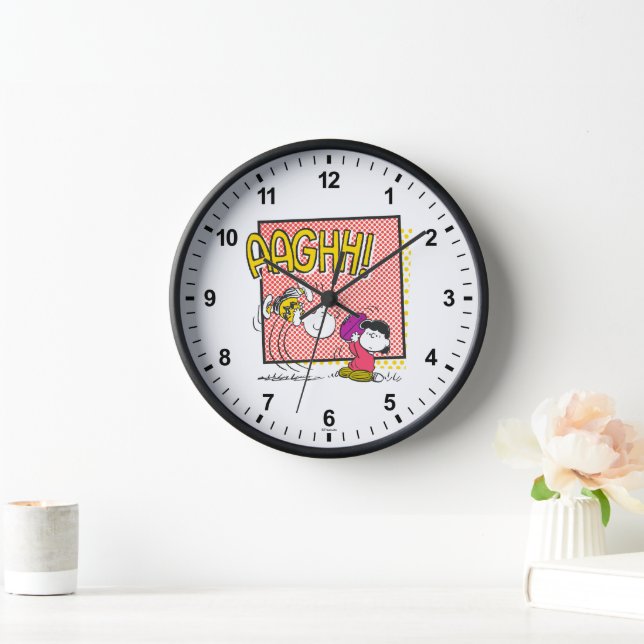 Charlie Brown und Lucy Football Comic Graphic Uhr (Zuhause)