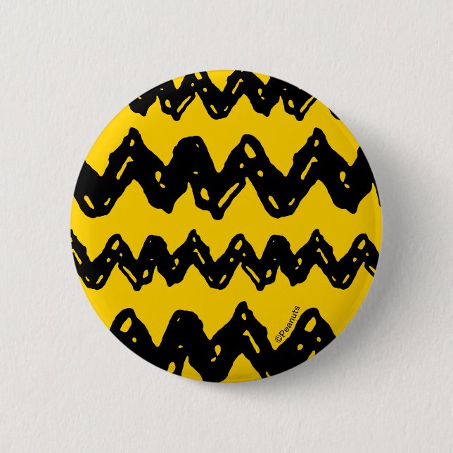 Charlie Brown Zig Zag Muster Button (Vorderseite)