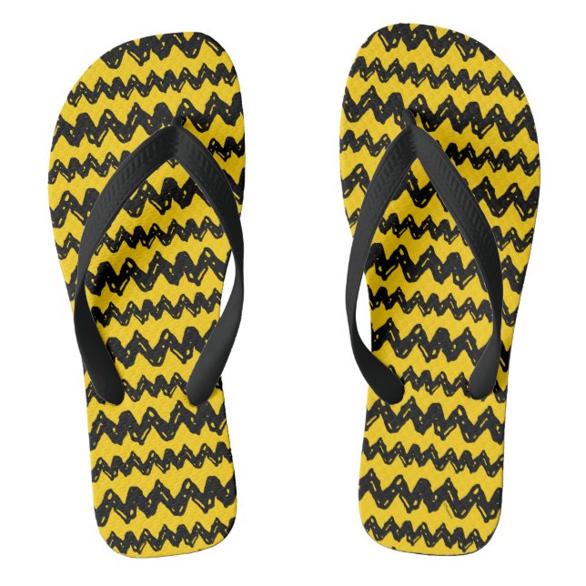 Charlie Brown Zig Zag Muster Flip Flops (Fußbett)