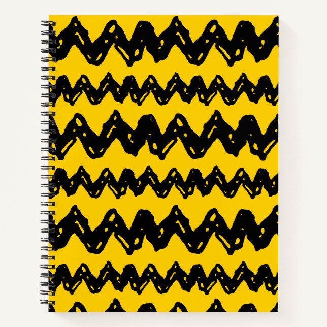Charlie Brown Zig Zag Muster Notizbuch (Vorderseite)