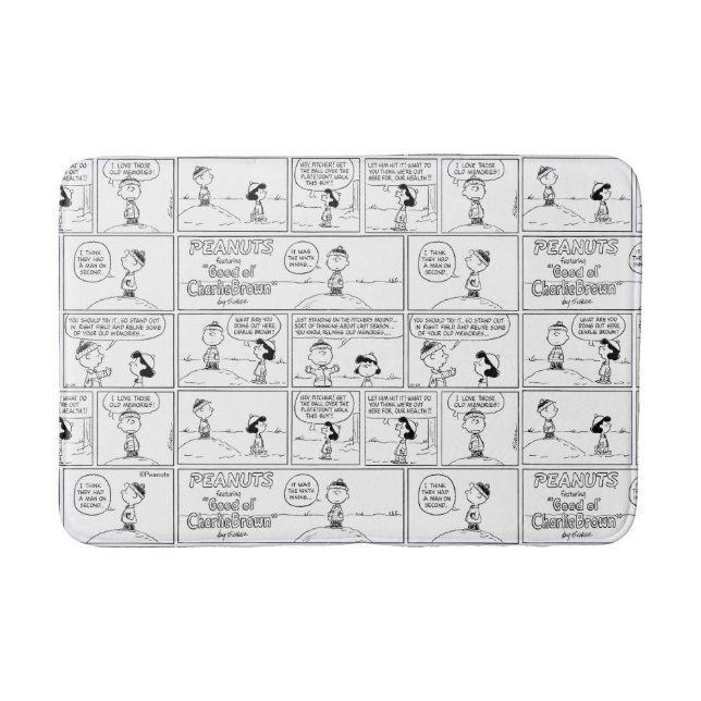 Charlie Browns Erinnerungen am Pitcher-Berg Badematte (Vorderseite)