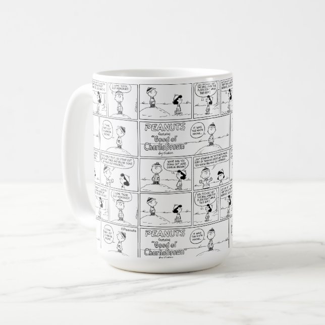 Charlie Browns Erinnerungen am Pitcher-Berg Kaffeetasse (Vorderseite Links)