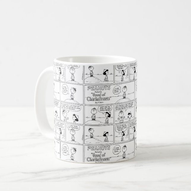 Charlie Browns Erinnerungen am Pitcher-Berg Kaffeetasse (Vorderseite Links)