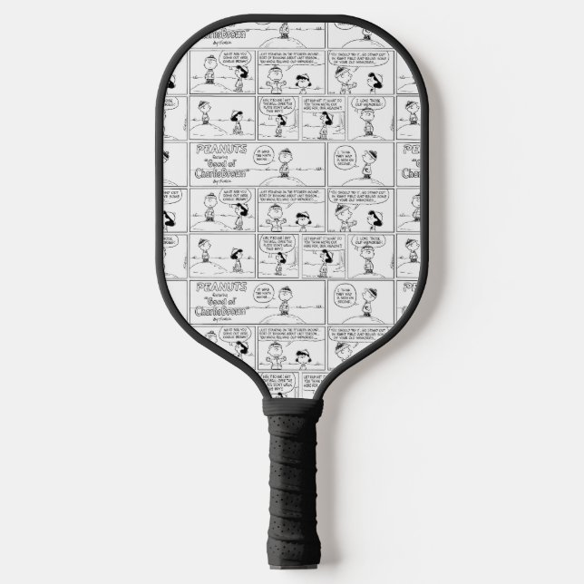 Charlie Browns Erinnerungen am Pitcher-Berg Pickleball Schläger (Vorderseite)