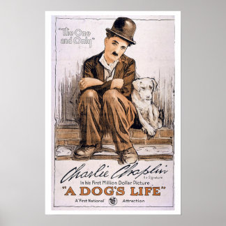 Charlie Chaplin, Kopie von 1918 Theaterstück Vinta Poster