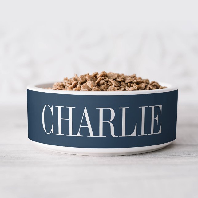 Charlie Classic Name Monogram | Dunkelblau Napf (Von Creator hochgeladen)
