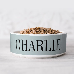 Charlie Classic Name Monogram Light Blue Bowl Napf