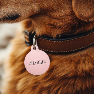 Charlie Classic Name Monogram   Pink Haustiermarke