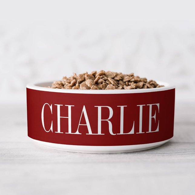 Charlie Classic Name Monogram | Rot Napf (Von Creator hochgeladen)