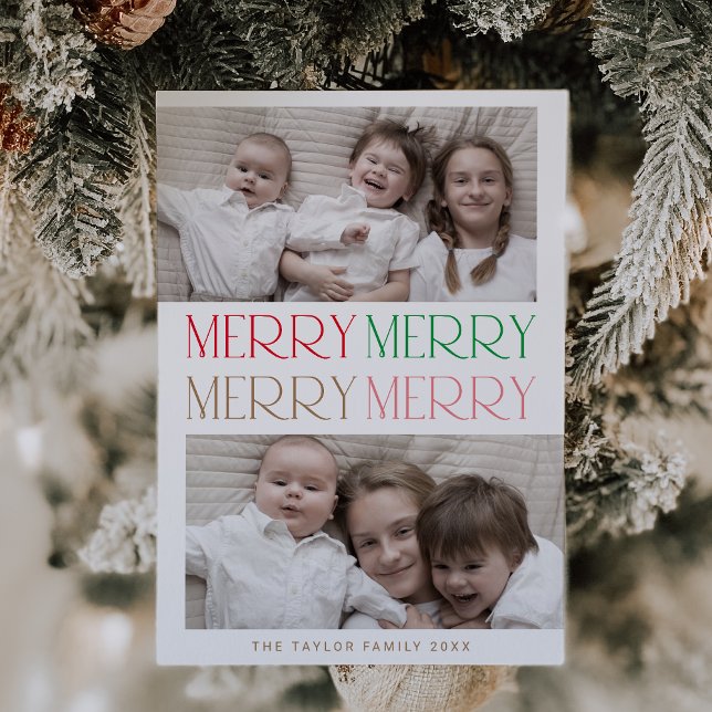 CHARLIE Colorful 2 Foto Fun Frohe Weihnachten (CHARLIE Colorful 2 Photo Fun Merry Merry Christmas Holiday Card)