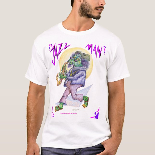 CHARLIE, der Jazz-Mann T-Shirt (Vorderseite)