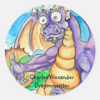Charlie die Drachenklammer des Prayin (Charlie) Runder Aufkleber