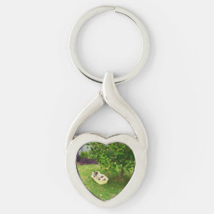 Charlie, die Fox-Terrier-Baderäume, Metallkeyring Schlüsselanhänger