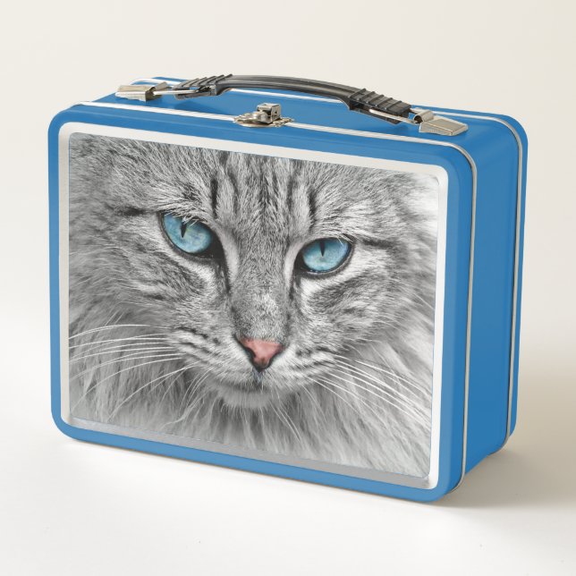 Charlie die Katze Metall Brotdose (Vorderseite)