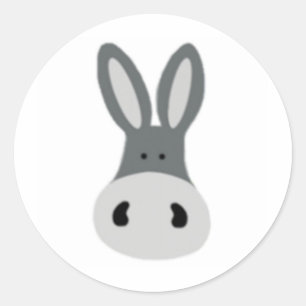 Charlie Donkey Runder Aufkleber