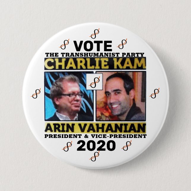 Charlie Kam / Arin Vahanian für Präsident 2020 Button (Vorderseite)