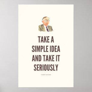 Charlie Munger Zitat Poster