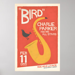 Charlie Parker au Bee Hive, impression originale