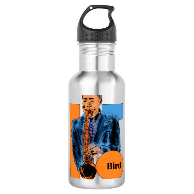 Charlie Parker Edelstahlflasche (Vorderseite)
