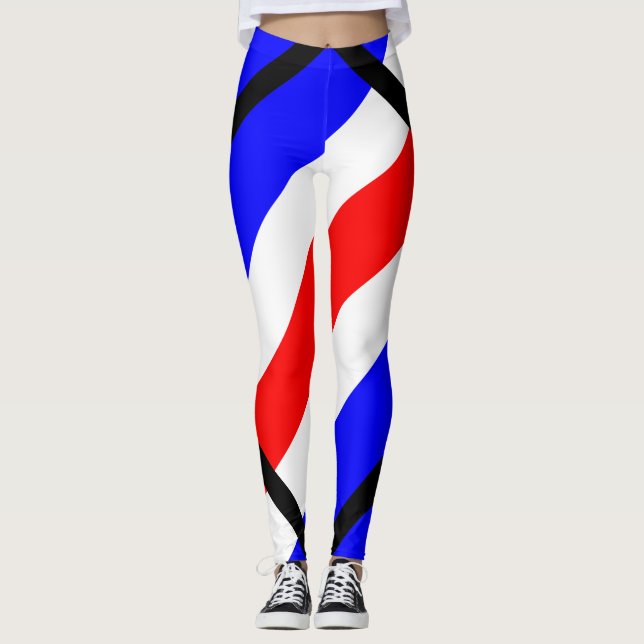 Charlie Red White Blue Leggings (Vorderseite)