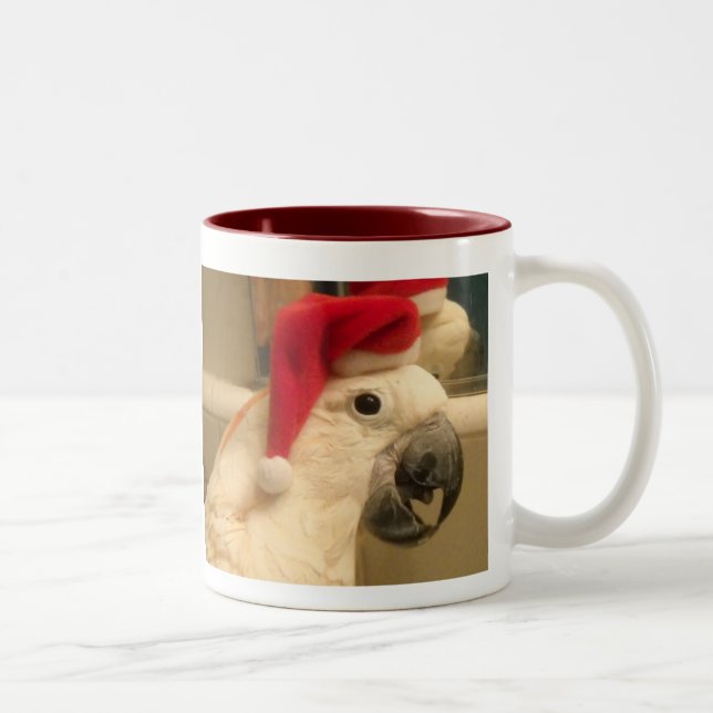 Charlie Sankt, frohe Weihnachten!!!! Zweifarbige Tasse (Rechts)
