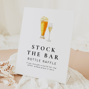 CHARLIE Stock Das Zeichen für die Bar-Flasche Sockelschild
