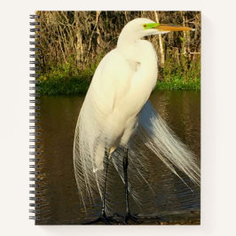Charlie The Great Egret Notizbuch