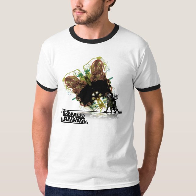 Charlie- u. Amanda-Schmetterlings-Wecker T-Shirt (Vorderseite)