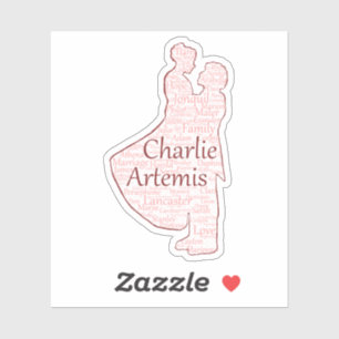 Charlie und Artemis Custom-Cut Vinyl Sticker