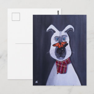 Charlie und das Monarch-Gemälde von Alfred Fox Postkarte