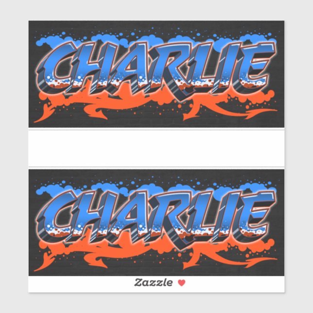 Charlie Vorname Name Graffiti Aufkleber Sticker (Blatt)