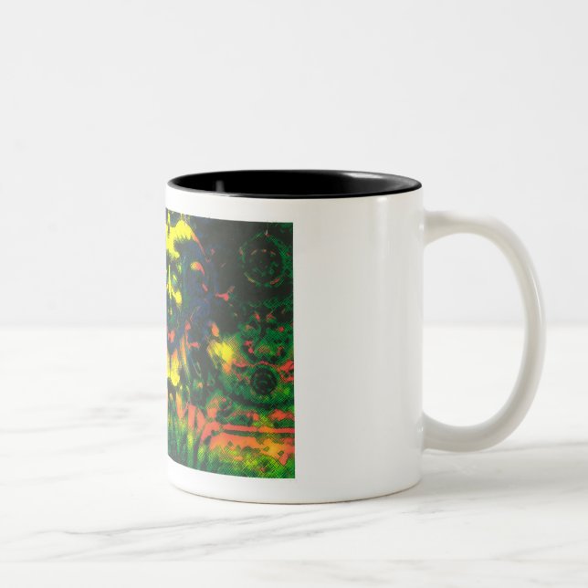 Charlien glücklicher Wasserspeier Zweifarbige Tasse (Rechts)