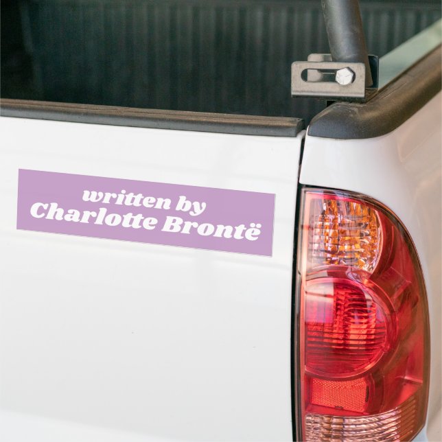 Charlotte Brontë Book Lover Niedlich Pastell Lila Autoaufkleber (Auf Lkw)
