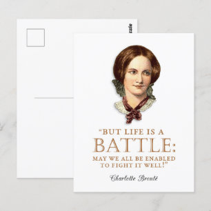 Charlotte Bronte - Das Leben ist eine Schlacht Postkarte