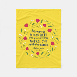 Charlotte Bronte Jane Eyre Blumenzitat Fleecedecke